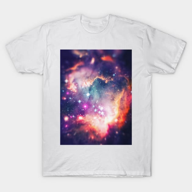 The Universe under the Microscope (Magellanic Cloud) T-Shirt by badbugs